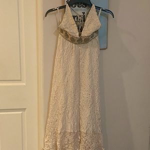 Cream Crinkle Dress